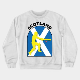 Scotland Cricket Batsman Scotland Flag Crewneck Sweatshirt